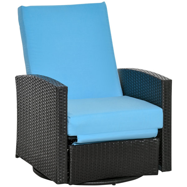Zipcode Design™ Heffington Swivel Recliner Patio Chair with Cushions